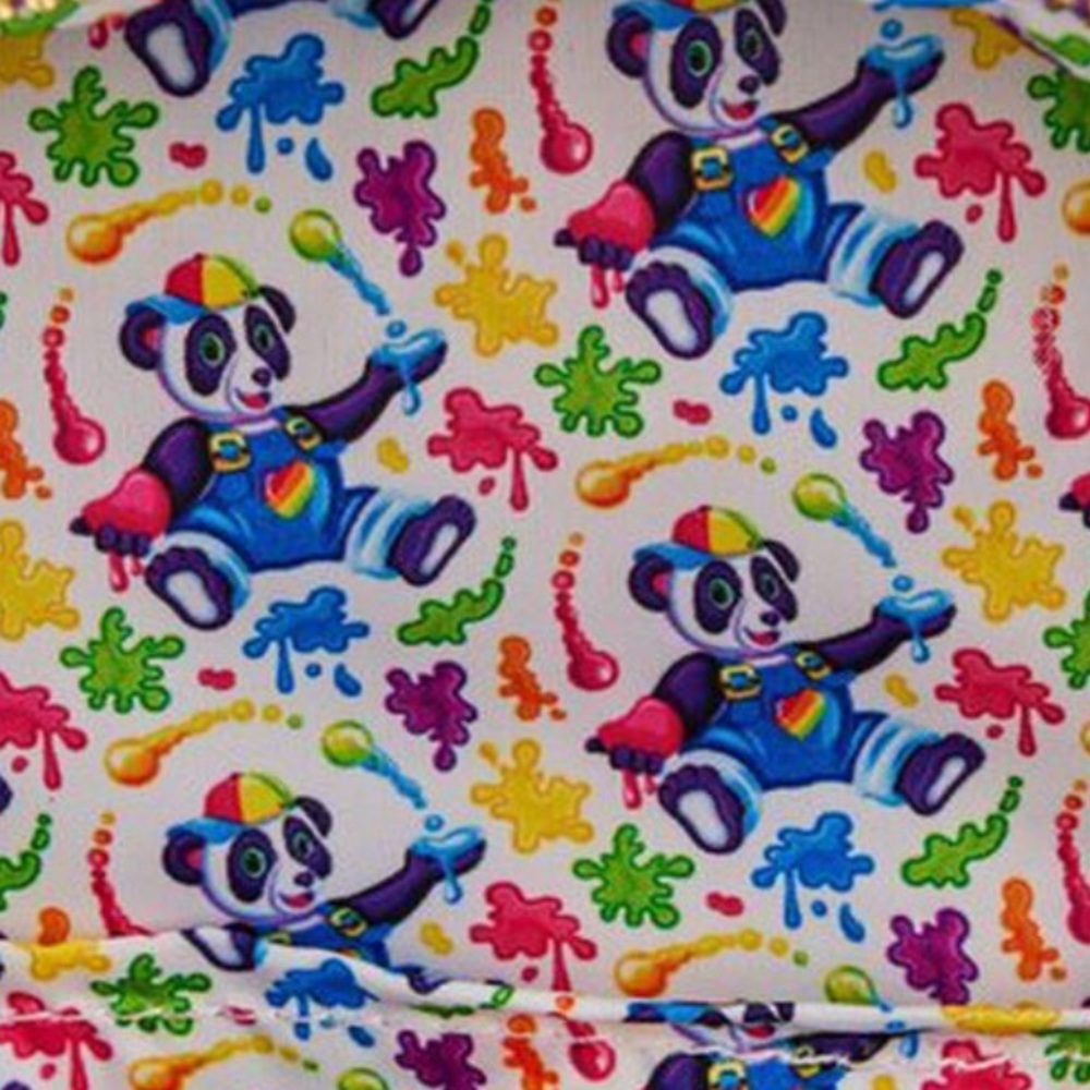 Sale! Loungefly Lisa Frank Panda Painter mini Backpack and wallet set new - Picture 7 of 10